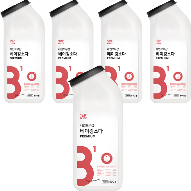 레인보우샵 베이킹소다 프리미엄 톡톡이, 500g, 5개