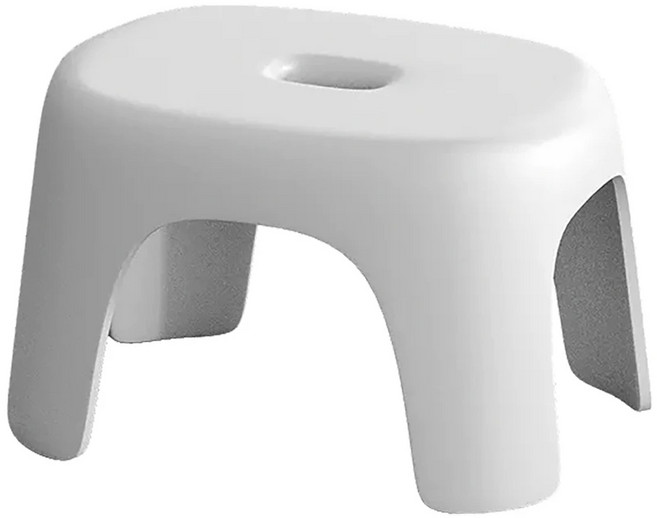 bebehome 清新簡約風加厚家用小凳子 大款 35 x 27 x25cm 632g, 淺灰白, 1個