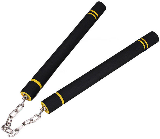 배곧인터내셔널 스포츠 초보자 입문 연습용 안전한 스펀지 쌍절곤, 블랙, 1개