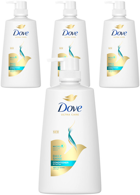 도브 데일리샤인 컨디셔너, 660ml, 4개