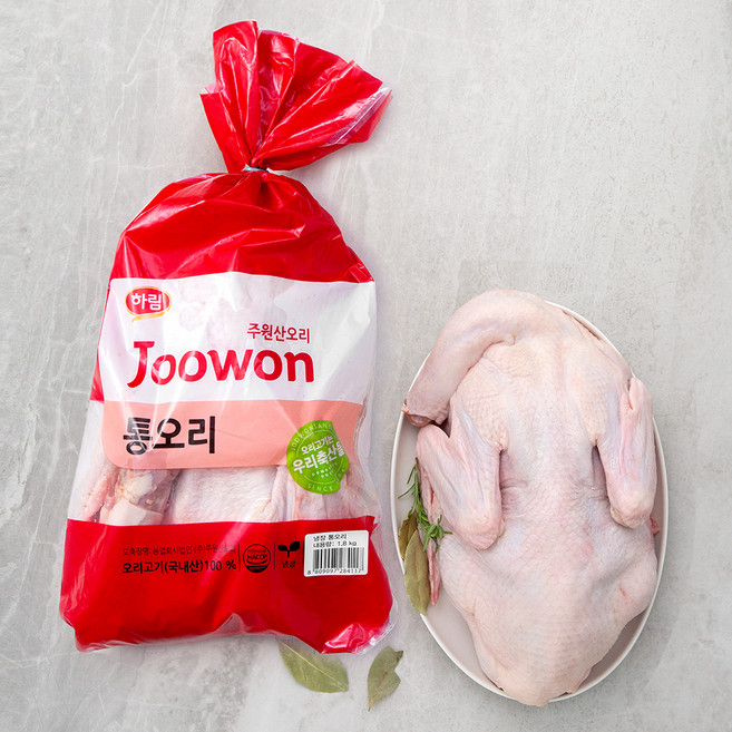 주원산오리 통오리 (냉장), 1.8kg, 1개