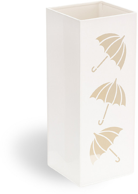 앙플러스 사각 철제 대용량 우산꽂이, 1개, 화이트