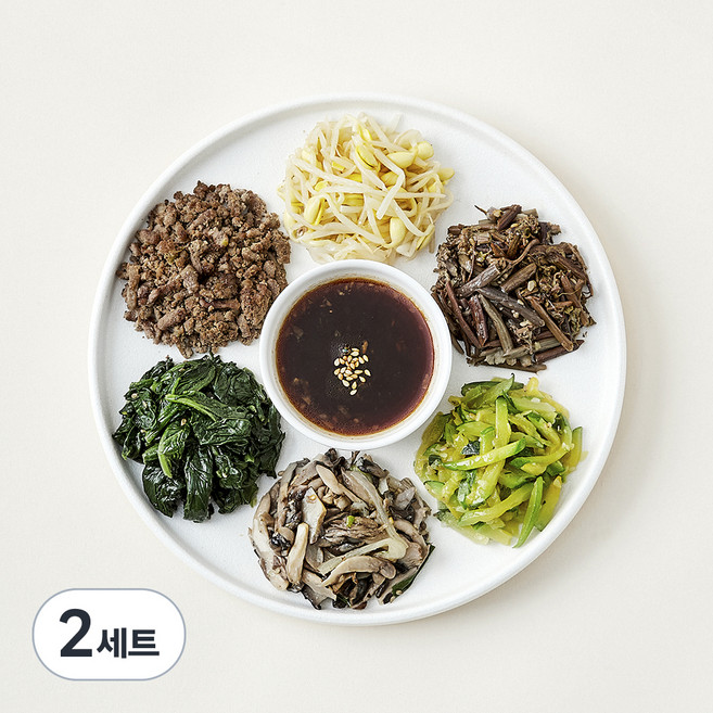 정미경키친 한우 나물 비빔밥 세트 (비빔간장), 205g, 2세트