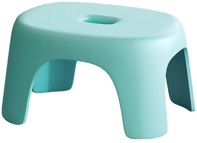 bebehome 清新簡約風加厚家用小凳子 PP材質 35x27x20公分, 藍綠色, 1個