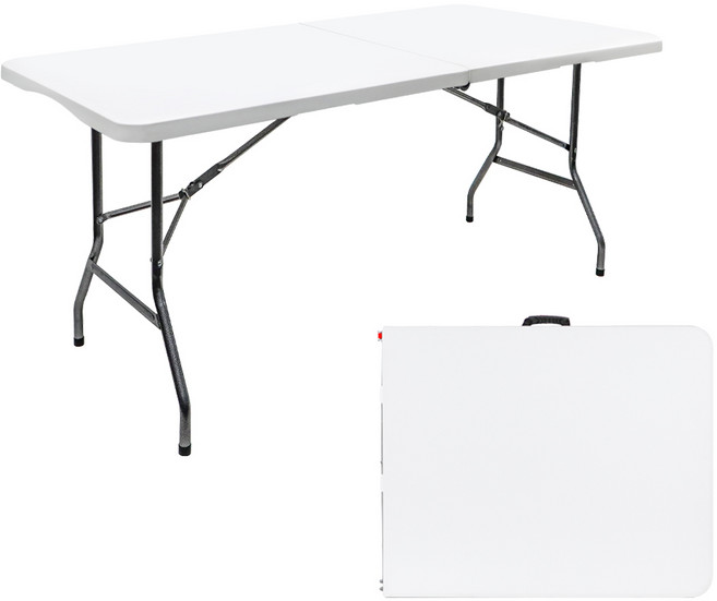 코멧 아웃도어 브로몰딩 접이식 테이블 1800, 화이트