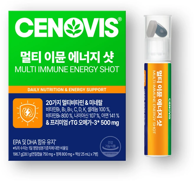 세노비스 멀티 이뮨 에너지샷 트리플 부스터, 7회분, 1개 - 쿠팡