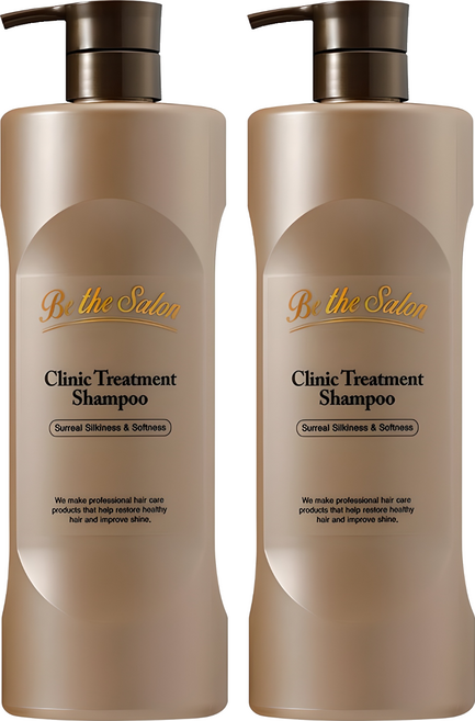 비더살롱 크리닉 트리트먼트 샴푸, 2개, 1L