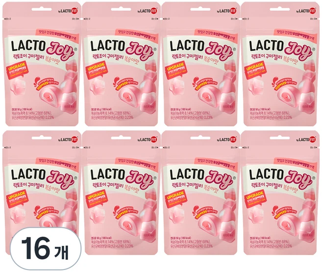 락토조이 종근당건강 유산균 구미 젤리 복숭아맛, 50g, 16개 - 쿠팡