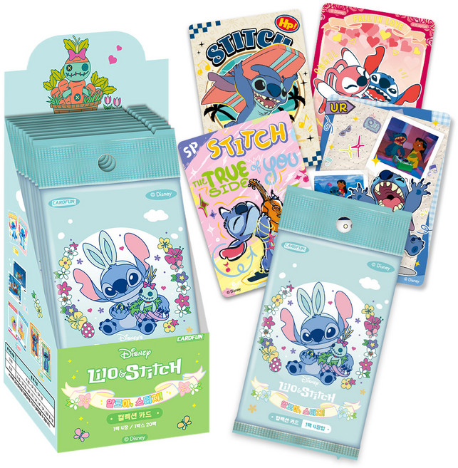 카드펀 코리아보드게임즈 릴로 & 스티치 컬렉션 카드 알로하 스티치 DP 20p, 혼합색상, 1개