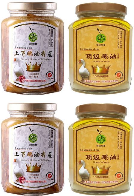 Well Life 悅生活 御品能量 黃金3A原味雙享2件組 頂級鵝油 375ml + 上等鵝油香蔥 350g, 2組