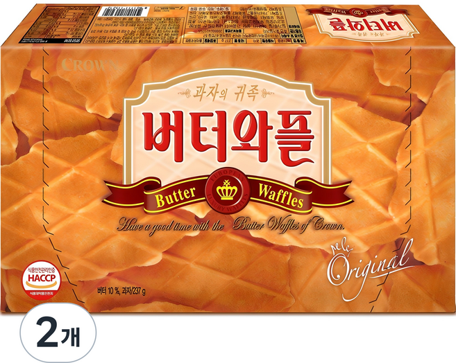 크라운 버터와플, 237g, 2개