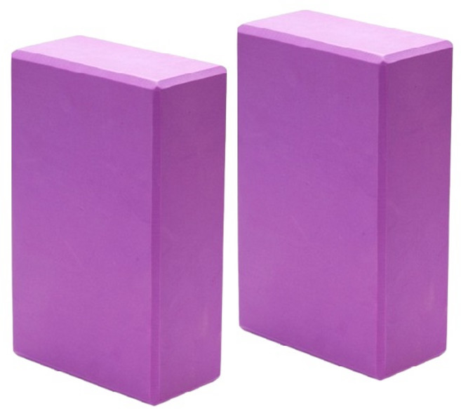 블럭마트 고밀도 eva 요가블럭, 퍼플, 2개