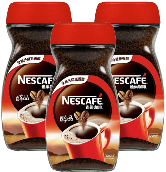 NESCAFE 雀巢咖啡 醇品風味, 200g, 1入, 3罐