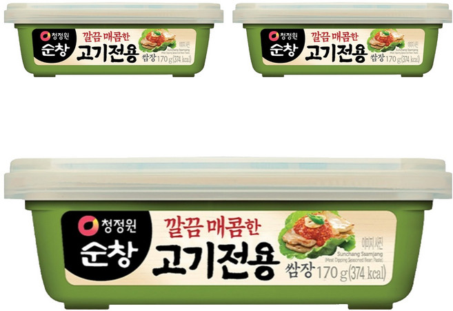 청정원순창 깔끔 매콤한 고기전용 쌈장, 170g, 3개