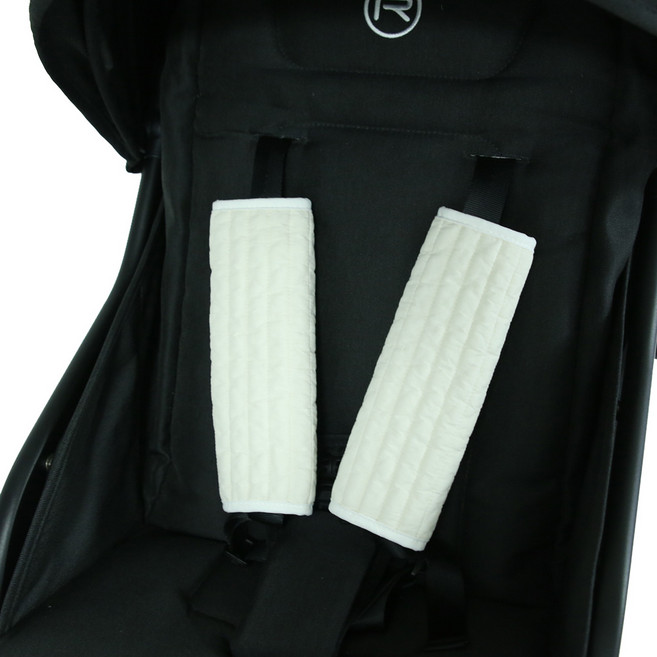 맘스포유 패브릭 100수 누빔 자수 유모차 안전벨트커버 L, 무지, 2개