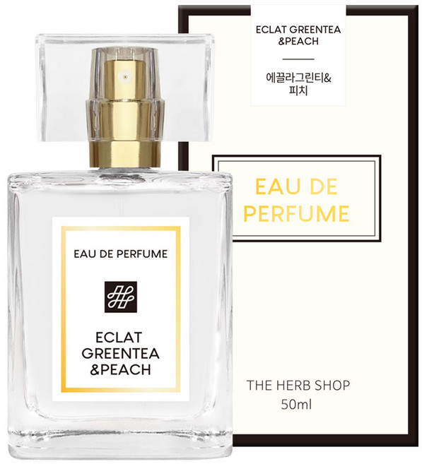 더허브샵 오 드 퍼퓸 에끌라그린티 앤 피치, 50ml, 1개