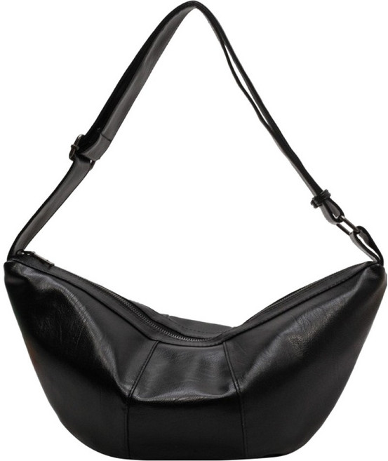 엘쏘 가죽 반달 크로와상 슬링 크로스백