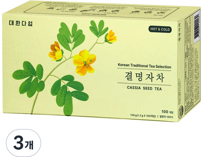 대한다업 결명자차, 1.2g, 3개, 100개입