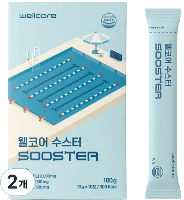 웰코어 수스터 수영 에너지부스터, 100g, 2개 - 쿠팡