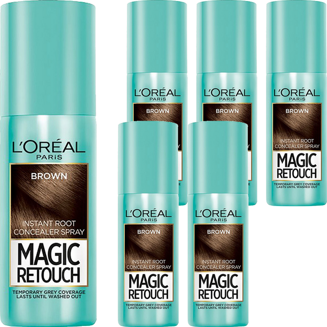 로레알파리 매직 리터치 헤어스프레이 75 ml, 브라운, 6개