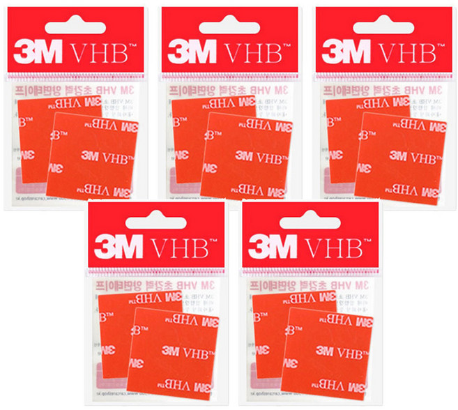 3M VHB 方形雙面膠帶 2入, 5包