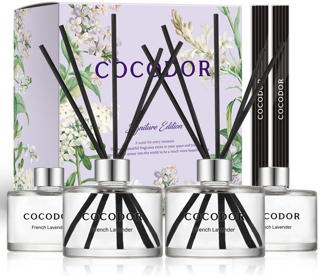 코코도르 퍼퓸 디퓨저, 리틀포레스트 + 프렌치라벤더, 200ml, 4개