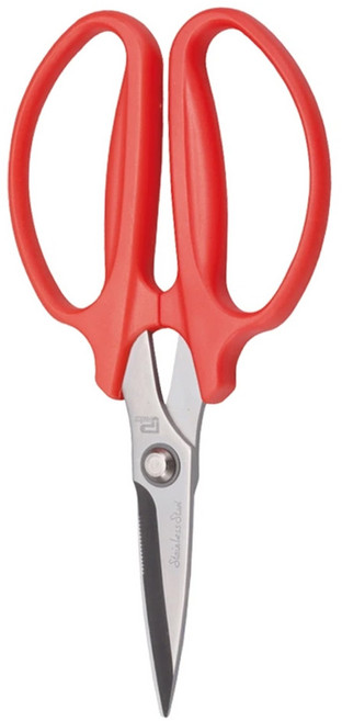 PANRICO 百利世 7吋多用途不銹鋼專業剪刀 可剪1mm以下鋼線 圓形物不滑動, 1支, 紅色