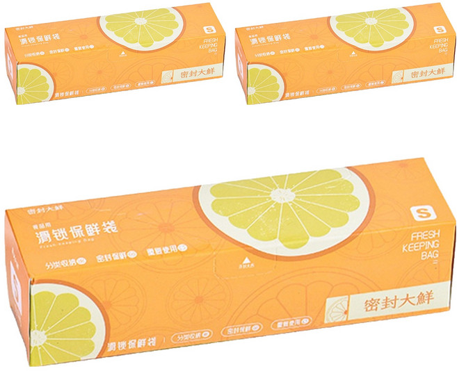 小麥購物 G246 拉鍊保鮮袋, 3盒, 小(S), 20個