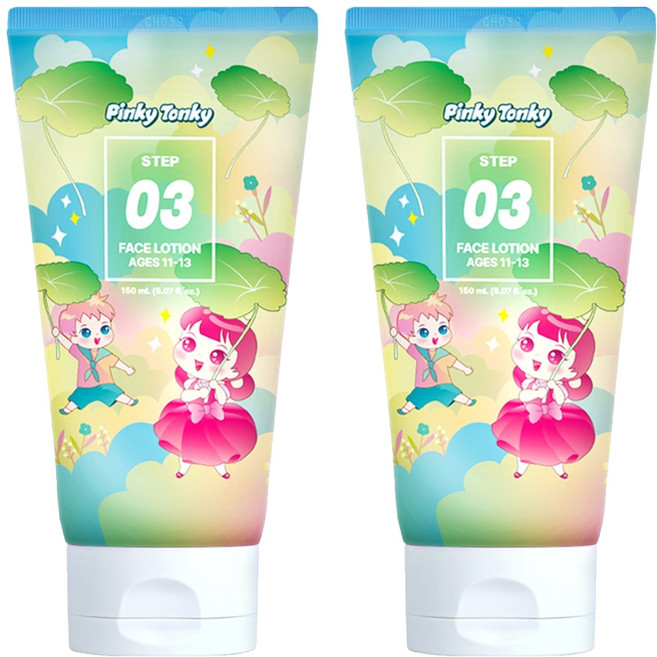 핑키통키 페이스 3단계 11-13세 유아로션, 150ml, 2개