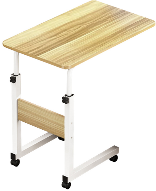 AOTTO 床邊沙發可升降附輪邊桌 FT-025 60cm, 木紋色