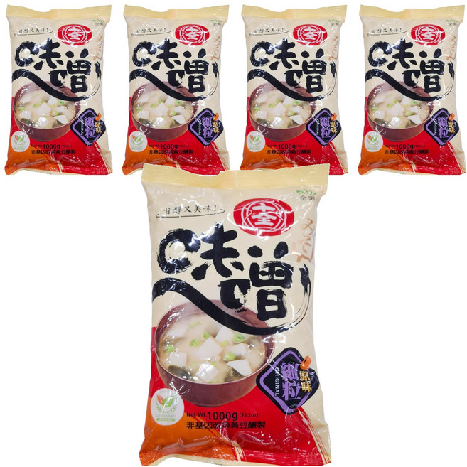 十全 原味味噌, 1kg, 5包