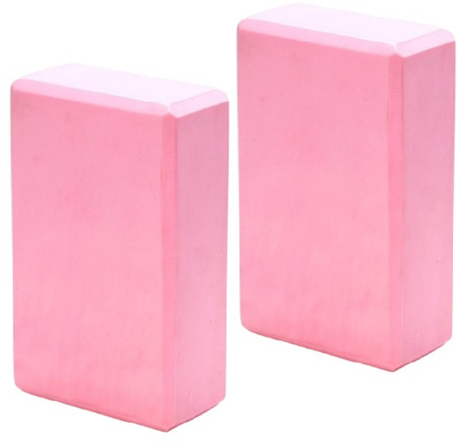 블럭마트 고밀도 EVA 요가블럭, 핑크, 2개