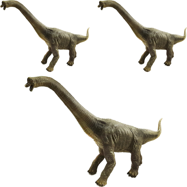 Bandi 軟膠動物腕龍公仔, 3個