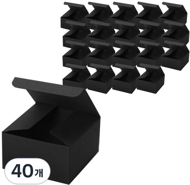 무지 선물상자 1호 8 x 8 x 4.5cm, 블랙, 40개