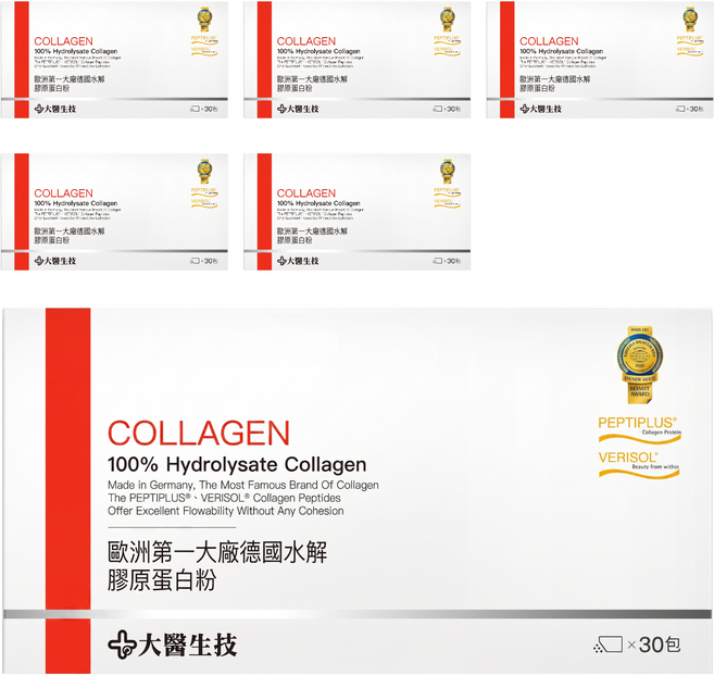 大醫生技 德國水解膠原蛋白粉, 6g, 30包, 6盒