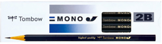 MONO J 미술 연필, 2B, 12개