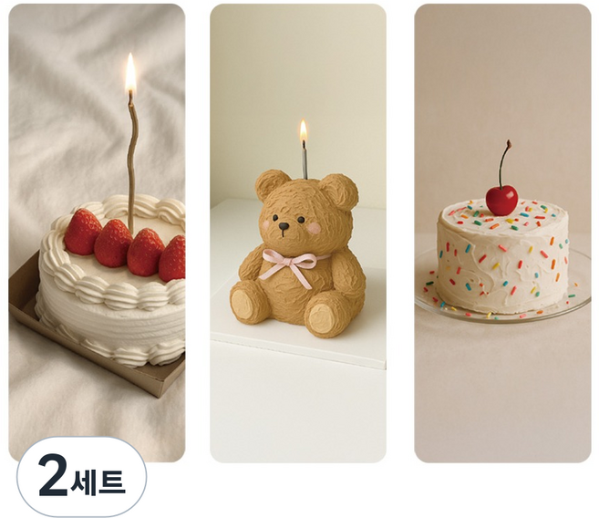 recoz 心之一角 書籤 3件組, Happy birthday, 2套