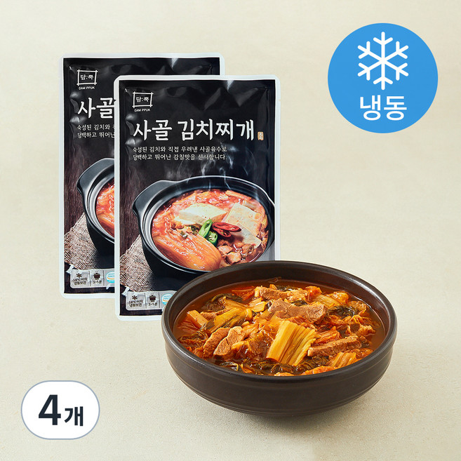 담뿍 사골 김치찌개 (냉동), 500g, 4개