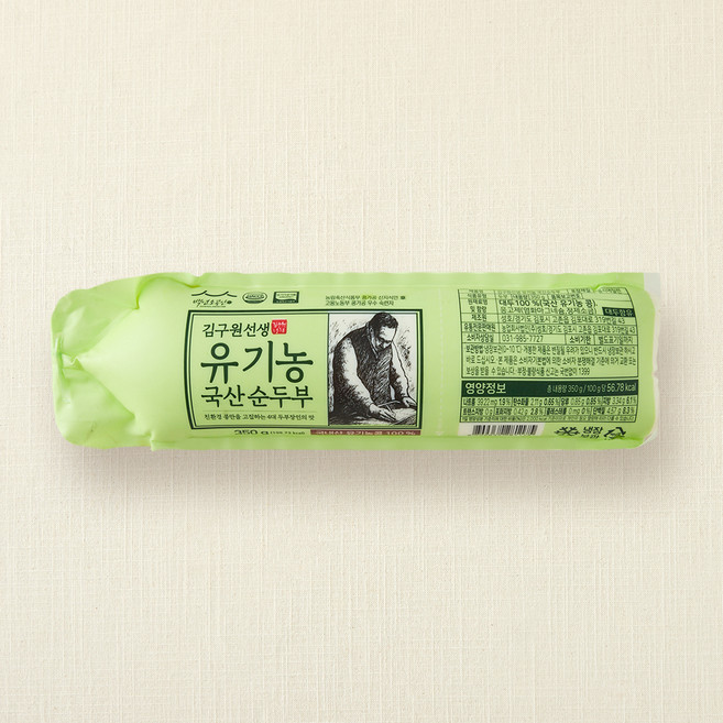 김구원선생 유기가공식품 인증 국산 순두부, 350g, 1개