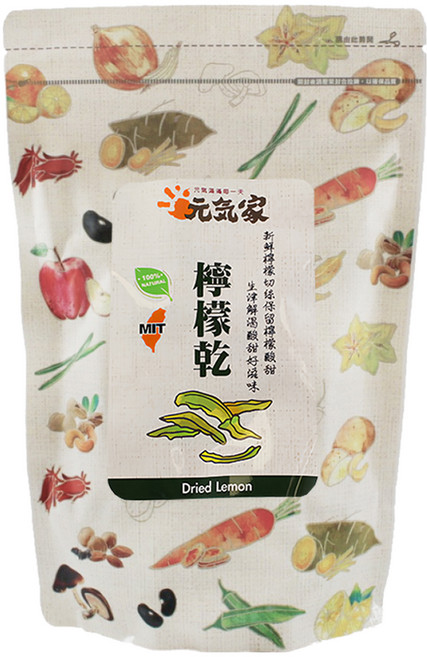 元氣家 檸檬乾, 200g, 1包