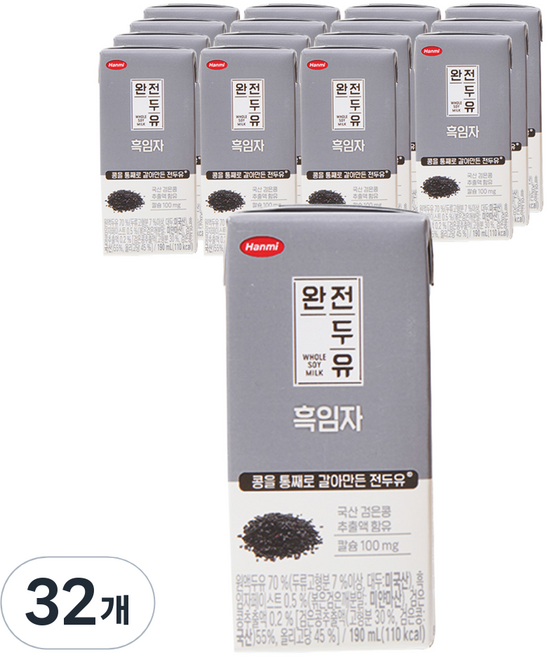 한미 완전두유 흑임자, 190ml, 32개