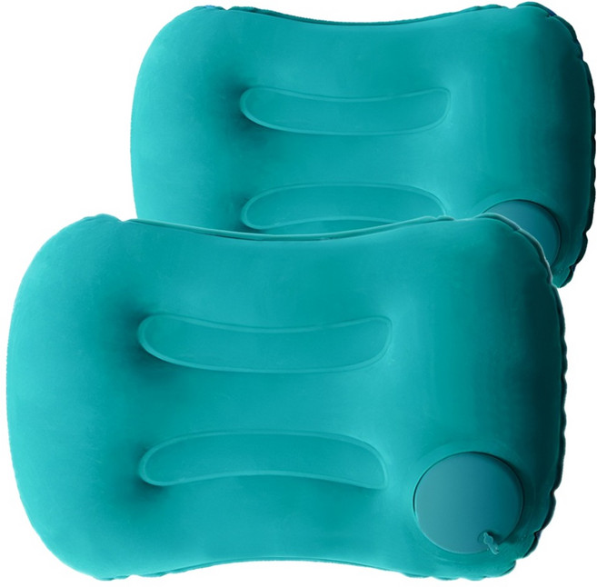 코지웰 캠핑용 휴대용 에어 베개 TR0001, 민트, 2개