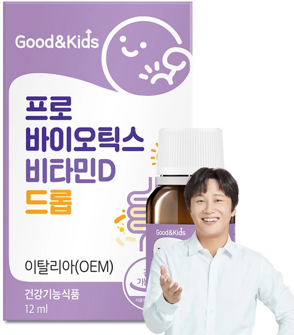 굿앤키즈 프로바이오틱스 비타민D 드롭, 12ml, 1개 - 쿠팡