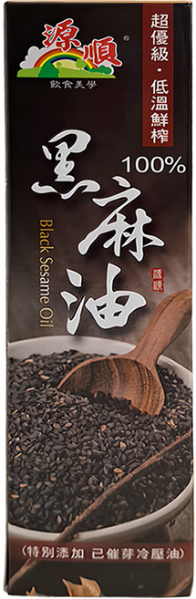 源順製油 超優級低溫鮮榨黑麻油, 570g, 1瓶