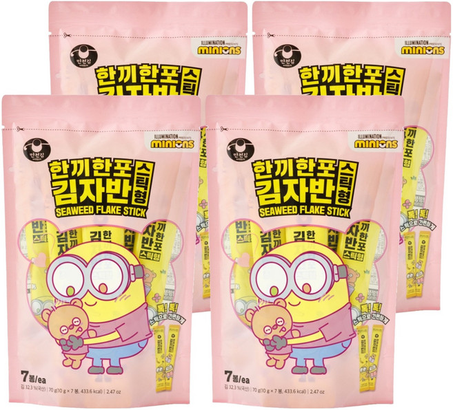 만전김 한끼한포 스틱 김자반 7p, 70g, 4개