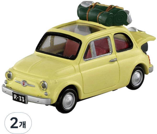 토미카 프리미엄 언리미티드 05 루팡 3세 칼리오스트로의 성 피아트 500 피규어, 2개, 혼합색상