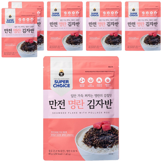 만전김 슈퍼초이스 명란 김자반, 40g, 6개