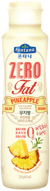폰타나 저당 저칼로리 무지방 파인애플 드레싱, 230g, 1개