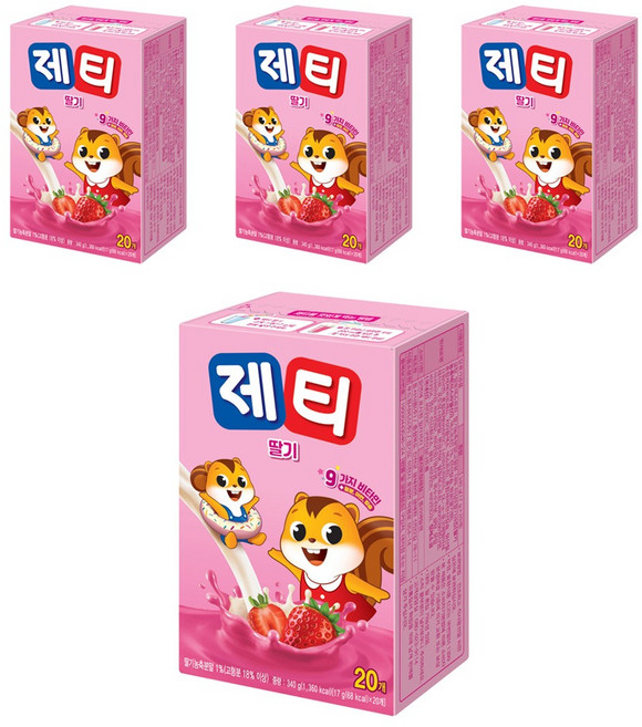 제티 딸기맛, 17g, 20개입, 4개