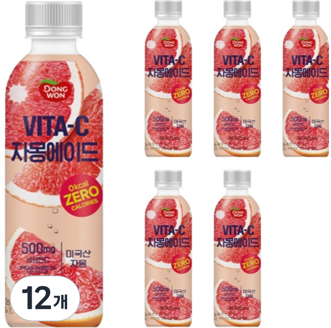 동원 비타C 자몽에이드, 500ml, 12개